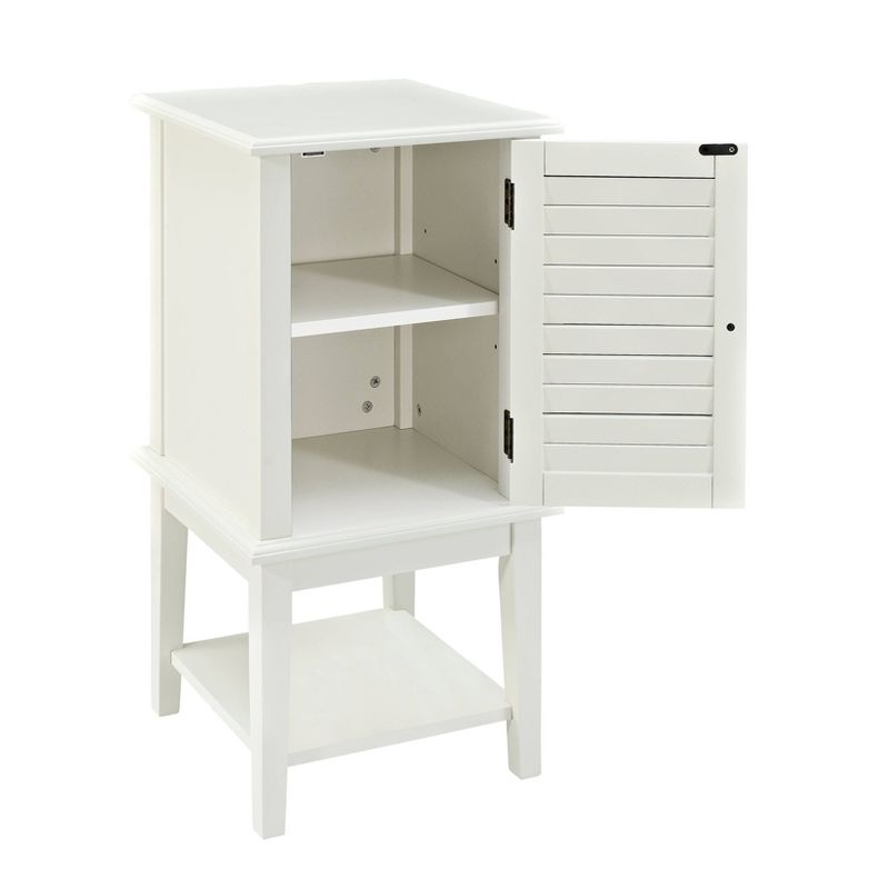 15.75&#34; Damien Farmhouse Square Wood Shutter Door Side Accent End Cabinet Table White - Powell, 2 of 9