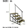 2/3/4/5 Step RV Step Stool with Handrail – Portable Pool Ladder with Non-Skid Tapes, Camper Steps for RV, Mobile Home - 2 of 4
