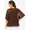 Jessica London Women's Plus Size Crochet Cardigan - 3 of 4