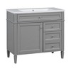 YOOCOZZ 36'' Bathroom Vanity with Top Sink,2 Drawers and a Tip-out Drawer - 4 of 4