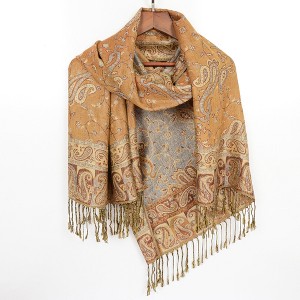 Anna-Kaci Autumn Winter Vintage Faux Cashmere Tassel Shawl Wrap with Soft Breathable Weave - 71IN×27IN - 1 of 4