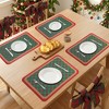 REGALWOVEN Placemats Set of 6 Leather Placemats, Washable Kitchen Table Mat, Seasonal Holiday Christmas Place Mats for Party - 3 of 4
