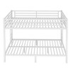 Grungis Queen over Queen Loft Bed with Ladder and Guardrail,Metal Bunk Bed,Modern Loft and Bunk Bed for Bedroom - 4 of 4