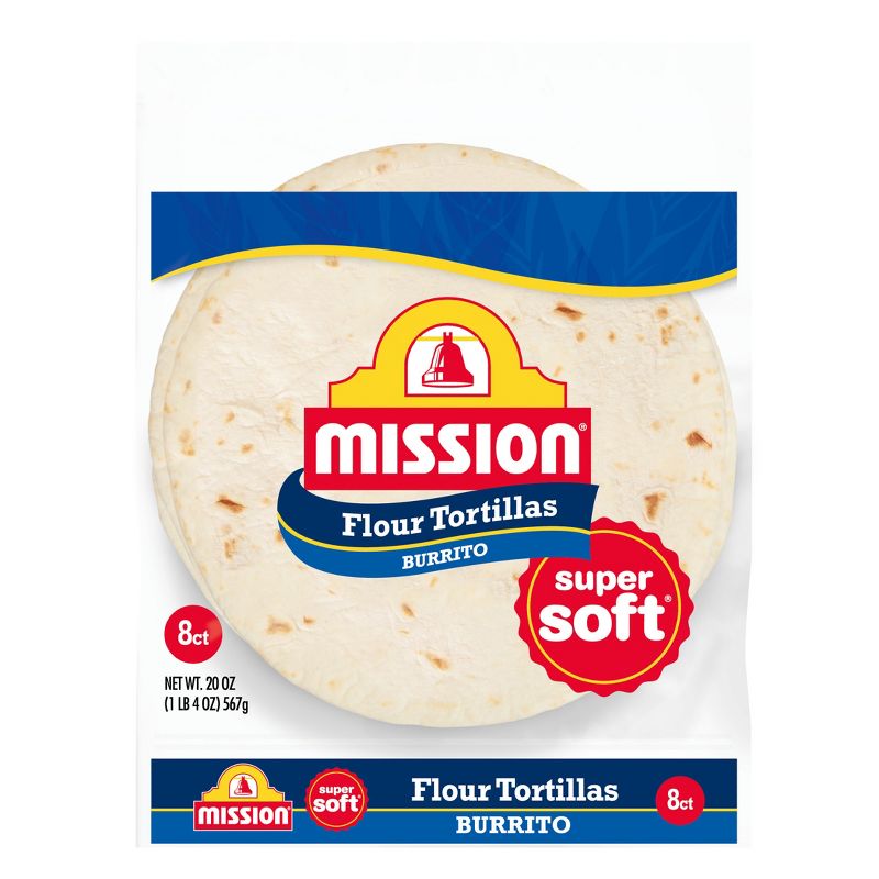 Mission Burrito Size Flour Tortillas - 20oz/8ct, 1 of 11