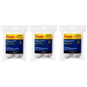 Genuine Purdy 3 Sets of White Dove Jumbo Mini 4-1/2" x 1/2" Nap 2 Pack Roller Covers 140624013-3PK - 1 of 3