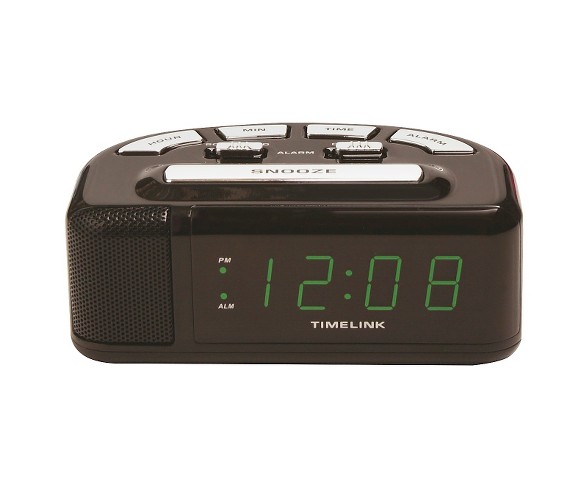Digital Alarm Clock Black - Timelink