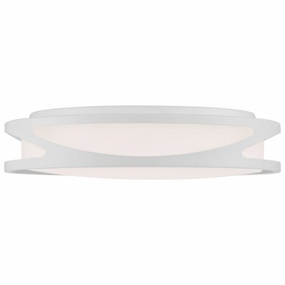 Lucia White Acrylic Lens 40W LED Transitional Flush Mount