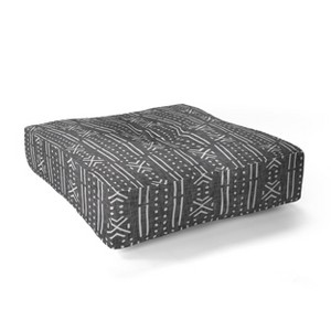 23"x23" Holli Zollinger Mudcloth Floor Pillow Gray - Deny Designs - 1 of 2
