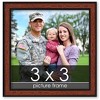 PosterPalooza | Square Simple Brown Picture Frame - UV Acrylic, Foam Board Backing, Hanging Hardware - 2 of 4