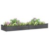 vidaXL Garden Raised Bed with Liner Gray 94.5"x23.6"x9.8" Solid Wood Fir - 3 of 4