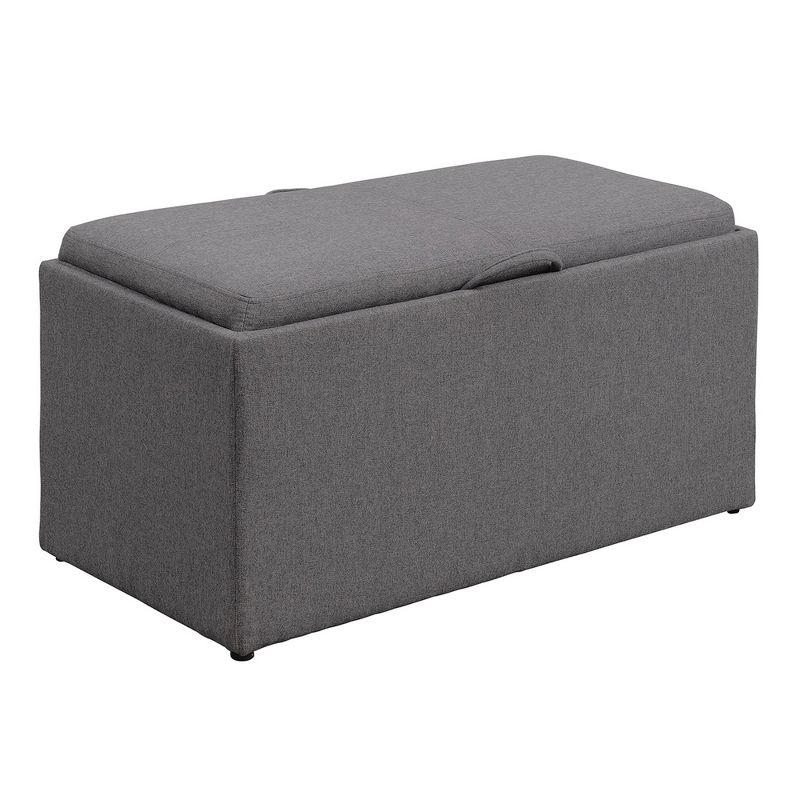 Designs4Comfort Sheridan Storage Bench with 2 Side Ottoman - Breighton Home, 1 of 10
