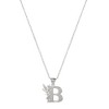 Disney Tinkerbell B Initial Silver Pendant Necklace - 4 of 4