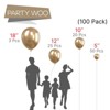PartyWoo Balloons Chrome Gold Gold Chrome 18 12 10 5 Inch 100 pcs - 2 of 4