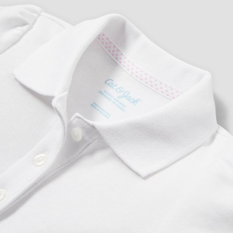 Toddler Girls' Short Sleeve Interlock Uniform Polo Shirt - Cat & Jack™, 3 of 4