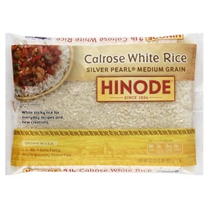 Hinode Medium Grain Silver Pearl Calrose White Rice - 2lbs - 1 of 3