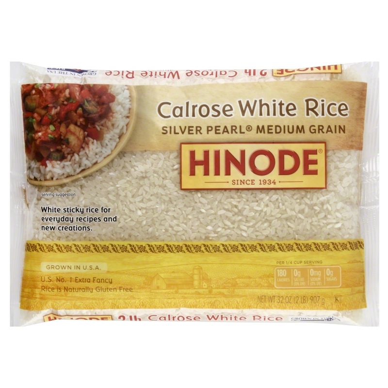 Hinode Medium Grain Silver Pearl Calrose White Rice - 2lbs, 1 of 4