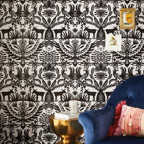 Eulalia Peel & Stick Removable Wallpaper Stucco/Black - Opalhouse™ : Target