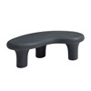 NicBex Modern 47.25" Irregular Shaped Coffee Table with 3 Legs for Living Room and Office, Black - 3 of 4