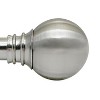 Versailles Sculpted Globe Finial Steel Heavy Duty Curtain Rod Set for Windows Brushed Nickel - 4 of 4