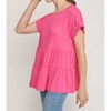 Women's Short Sleeve Tiered Tunic - entro - 3 of 4