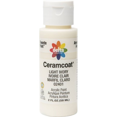 Delta Ceramcoat Acrylic Paint (2oz) - Light Ivory : Target