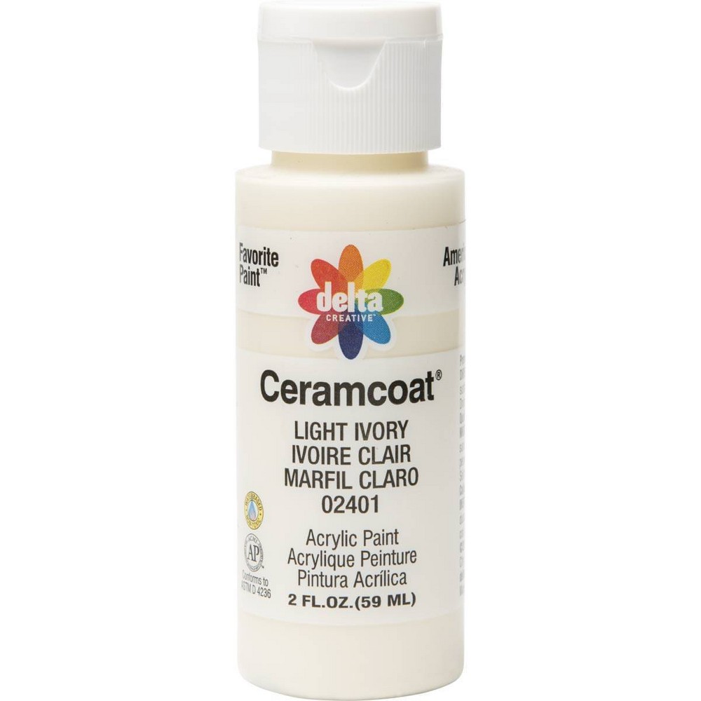 Delta Ceramcoat Acrylic Paint (2oz) - Light Ivory