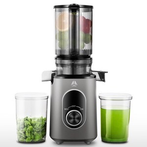 Masticating Juicer, 4.35 inch Cold Press Juicer, 8-stage Spiral 50RPM Slow Masticating for Whole Fruits &Vegetables, BPA Free, Reverse Function - 1 of 4