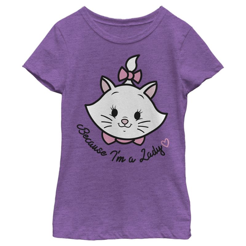 Girl's Aristocats Marie Portrait I'm a Lady T-Shirt, 1 of 5