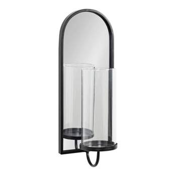 Kate and Laurel Ezerin Metal Mirror Wall Sconce