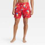 Men's The Simpsons Tie-Dye Pajama Shorts - Red