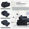 GDFStudio Petra Modern 55'' Convertible Velvet Upholstered Loveseat Bed with Adjustable Backrest and 2 Waist Pillows - 4 of 4