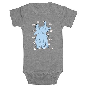 Infant's Dr. Seuss Peaceful Horton the Elephant  Bodysuit - Athletic Heather - 12 Months - 1 of 3