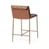 Maven Lane Gerard Metal Counter Stool with Faux Leather 25" Seat - 3 of 4