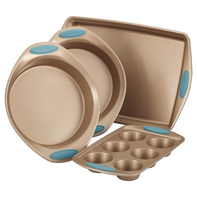 Rachael Ray Cucina 4pc Bakeware Set - Gold/Blue