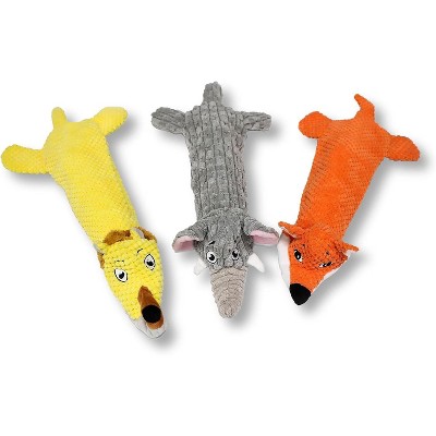 Dog Toys, Squeaky Plush No Stuffing Crinkle Dog  Interactive Puppy Teething Water Bottle Dog Chew Toy