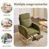 NicBex Modern Solid Wood Accent Chairs for Living Room,Upholstered Arm Chair Rocking Chair with Side Pocket & Adjustable Footrest - 2 of 4