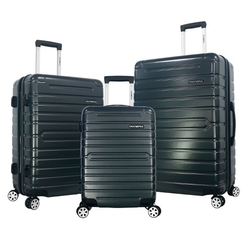 Olympia Usa Lancer 3pc Hardside Expandable Spinner Luggage Set - Dark ...