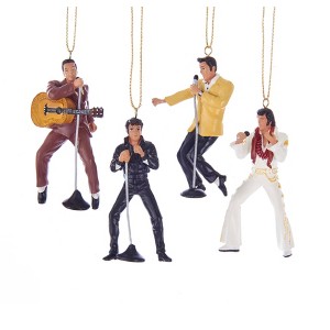 Kurt Adler 2.5-Inch Resin Elvis Presley, 4-Piece Ornament Gift Set - 1 of 4