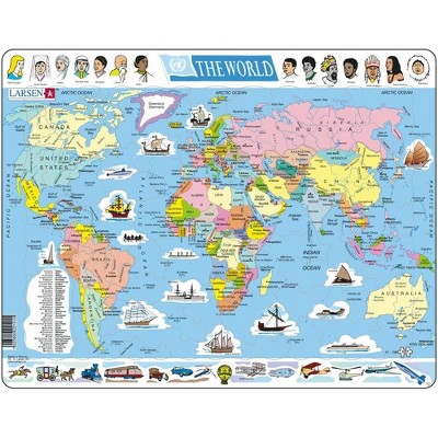 Springbok Larsen World Political Kids' Educational Jigsaw Puzzle - 107pc