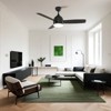 Warmiplanet 48"Ceiling Fans with Lights and Remote Control, Black, Silent Motor, 3-Blades, 2 Pack - 3 of 4
