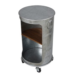 Church St Metal Side Table Galvanized Metal - StyleCraft - 1 of 4