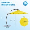 Hyleory 10/11/12 ft. Outdoor Curvy Cantilever Umbrella with Sand Bag Umbrella Base - 2 of 4