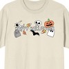 Halloween Cartoon Halloween Symbols Men's Natural Graphic Tee - image 2 of 3