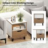 Resenkos Practical Bedroom Nightstand,Drawer+Open Storage Shelf,Compact Space-Saving Side Table with Functional Organizing , Natural White - 2 of 4
