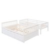 PAGED Simple Wooden Bunk Bed Loft Bed, Twin over Twin Bed Frame with Twin Size Trundle, Storage Stairs and Guardrail for Kids, Teens - 4 of 4