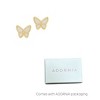Adornia 14K Gold Plated White Butterfly Stud Earrings - 4 of 4