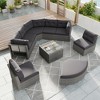 YOOCOZZ Rattan Patio SectionalSet with Daybed, Cushions & Center Table - 3 of 4