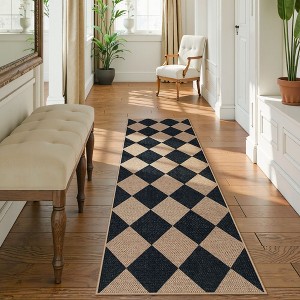Lahome Diamond Grid Faux Jute Rectangular Indoor Area Rug - 1 of 4