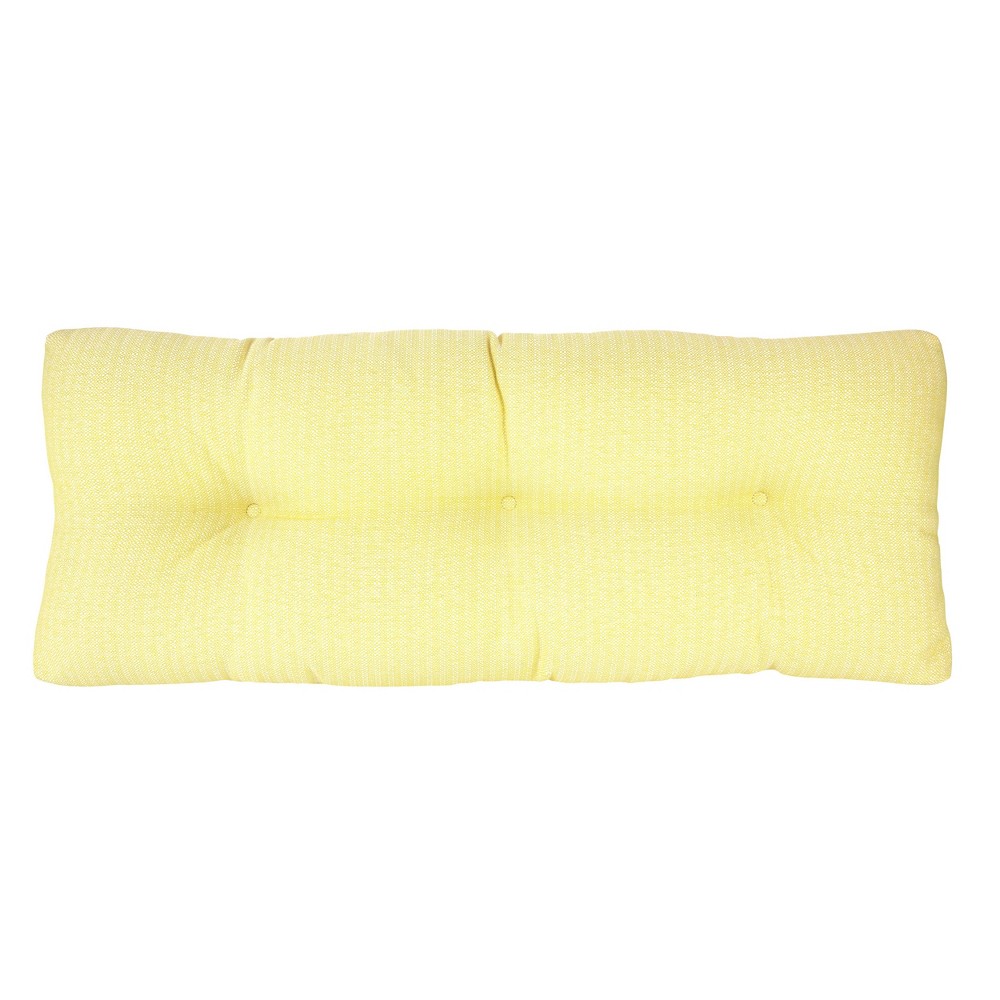 Photos - Pillow Gripper 35" Tufted Omega Universal Bench Cushion Yellow