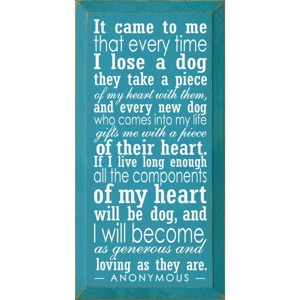 Slickblue Dog Lover Rustic Wall Sign – Pet Memorial Quote Wood Plaque – Thoughtful Home Accent 9x18, Color Options - 1 of 3